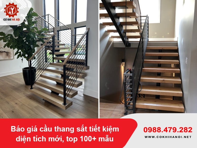 Báo giá cầu thang sắt tiết kiệm diện tích mới, top 100+ mẫu