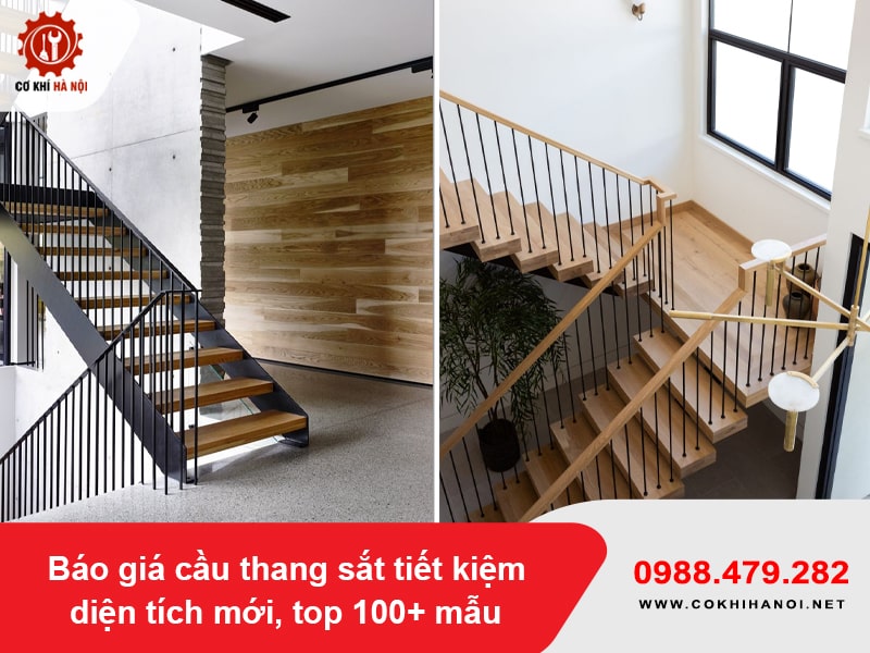 Báo giá cầu thang sắt tiết kiệm diện tích mới, top 100+ mẫu