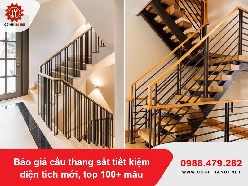 Báo giá cầu thang sắt tiết kiệm diện tích mới, top 100+ mẫu