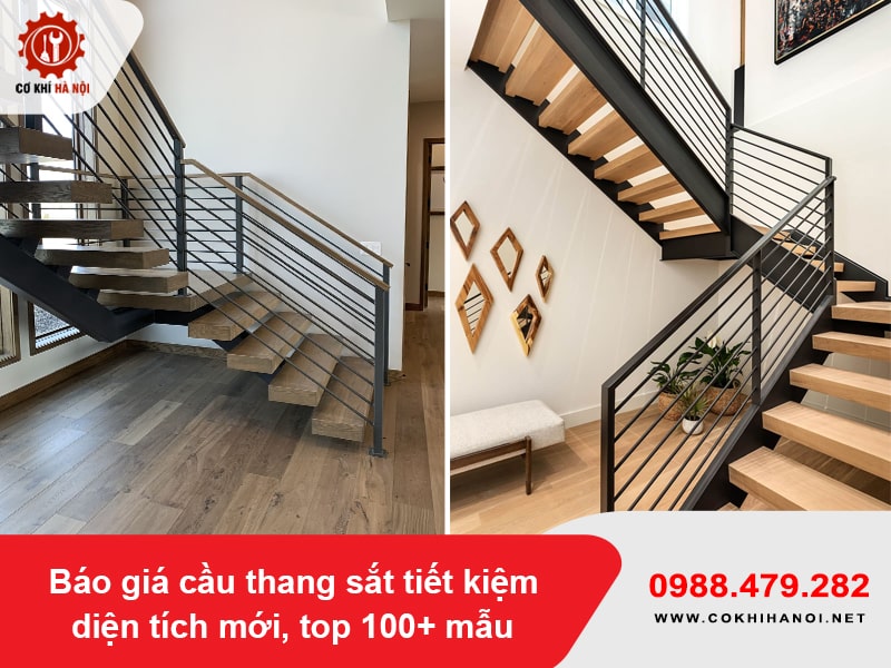 Báo giá cầu thang sắt tiết kiệm diện tích mới, top 100+ mẫu