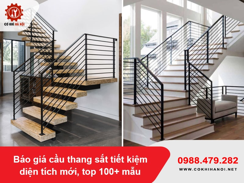 Báo giá cầu thang sắt tiết kiệm diện tích mới, top 100+ mẫu