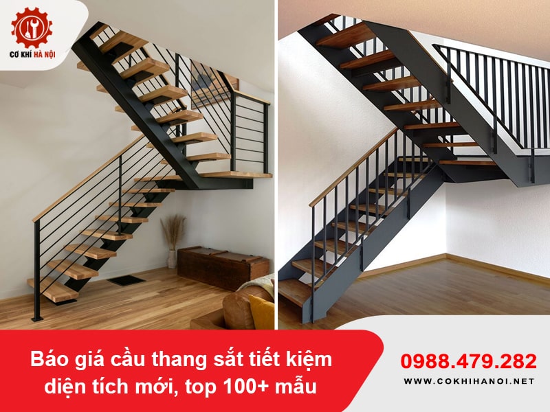 Báo giá cầu thang sắt tiết kiệm diện tích mới, top 100+ mẫu