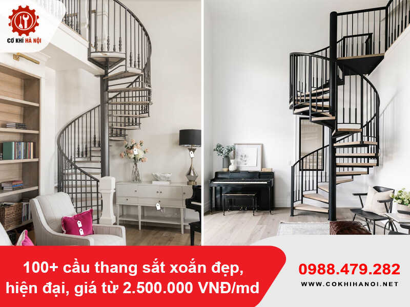 100+ cầu thang sắt xoắn đẹp, hiện đại, giá từ 2.500.000 VNĐ/md