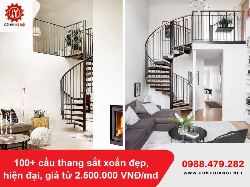 100+ cầu thang sắt xoắn đẹp, hiện đại, giá từ 2.500.000 VNĐ/md