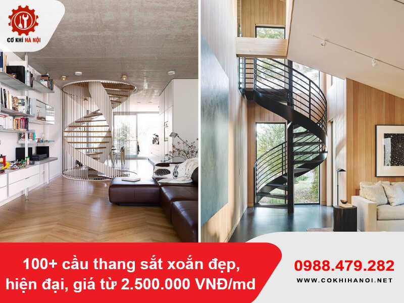 100+ cầu thang sắt xoắn đẹp, hiện đại, giá từ 2.500.000 VNĐ/md