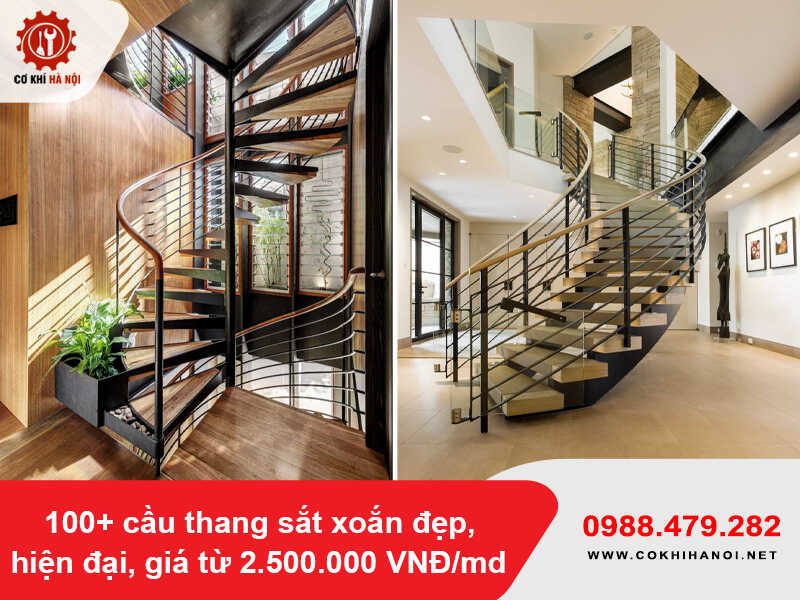 100+ cầu thang sắt xoắn đẹp, hiện đại, giá từ 2.500.000 VNĐ/md
