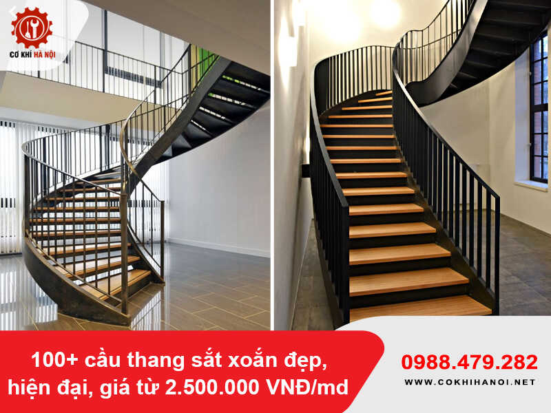 100+ cầu thang sắt xoắn đẹp, hiện đại, giá từ 2.500.000 VNĐ/md