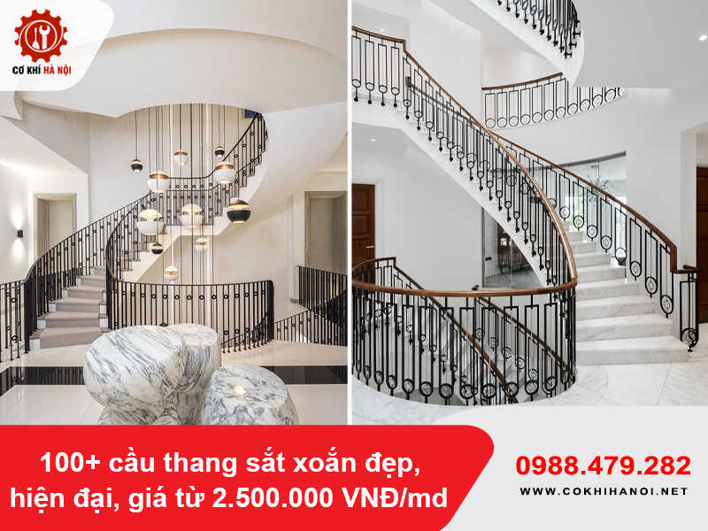 100+ cầu thang sắt xoắn đẹp, hiện đại, giá từ 2.500.000 VNĐ/md