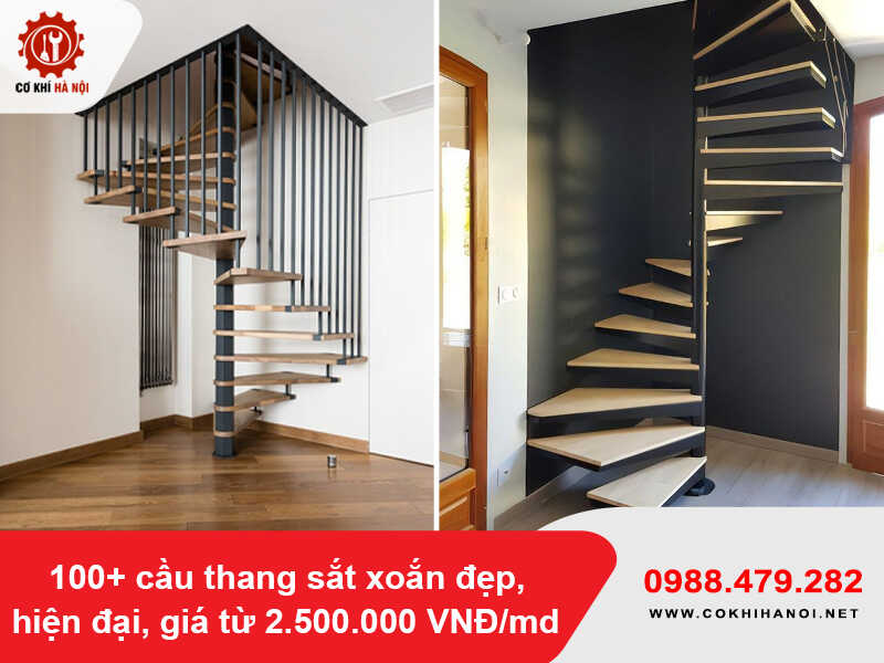 100+ cầu thang sắt xoắn đẹp, hiện đại, giá từ 2.500.000 VNĐ/md