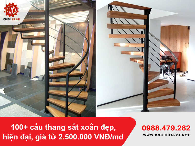 100+ cầu thang sắt xoắn đẹp, hiện đại, giá từ 2.500.000 VNĐ/md