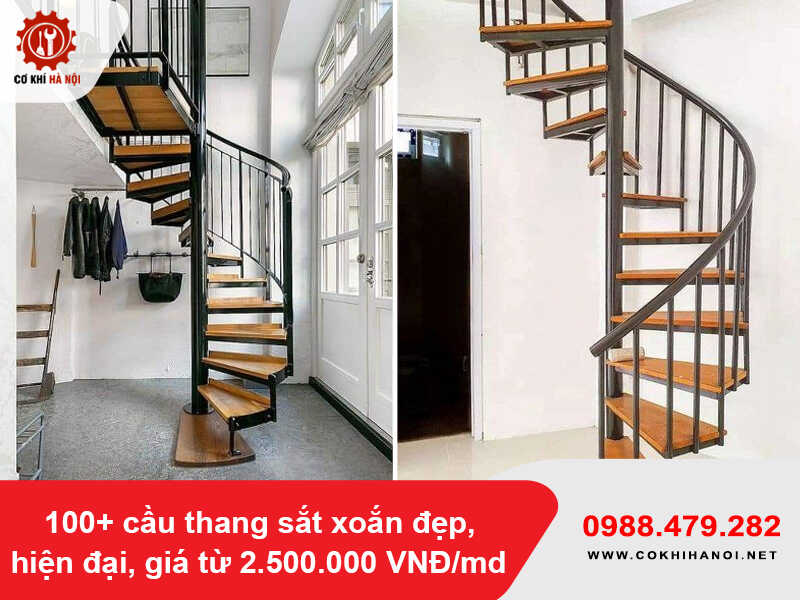 100+ cầu thang sắt xoắn đẹp, hiện đại, giá từ 2.500.000 VNĐ/md