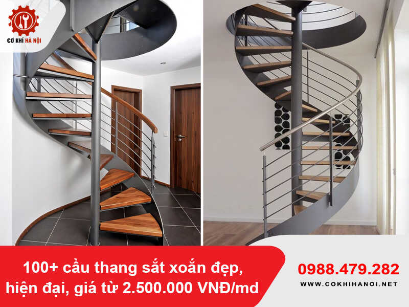 100+ cầu thang sắt xoắn đẹp, hiện đại, giá từ 2.500.000 VNĐ/md