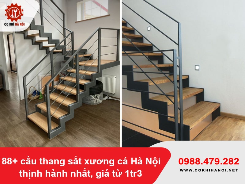 88+ cầu thang sắt xương cá Hà Nội thịnh hành nhất, giá từ 1tr3
