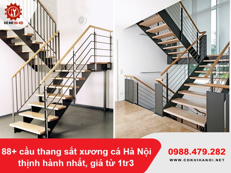 88+ cầu thang sắt xương cá Hà Nội thịnh hành nhất, giá từ 1tr3