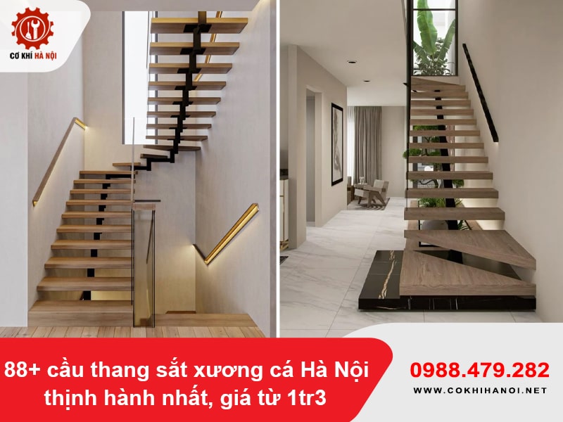 88+ cầu thang sắt xương cá Hà Nội thịnh hành nhất, giá từ 1tr3