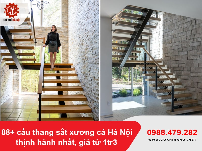 88+ cầu thang sắt xương cá Hà Nội thịnh hành nhất, giá từ 1tr3