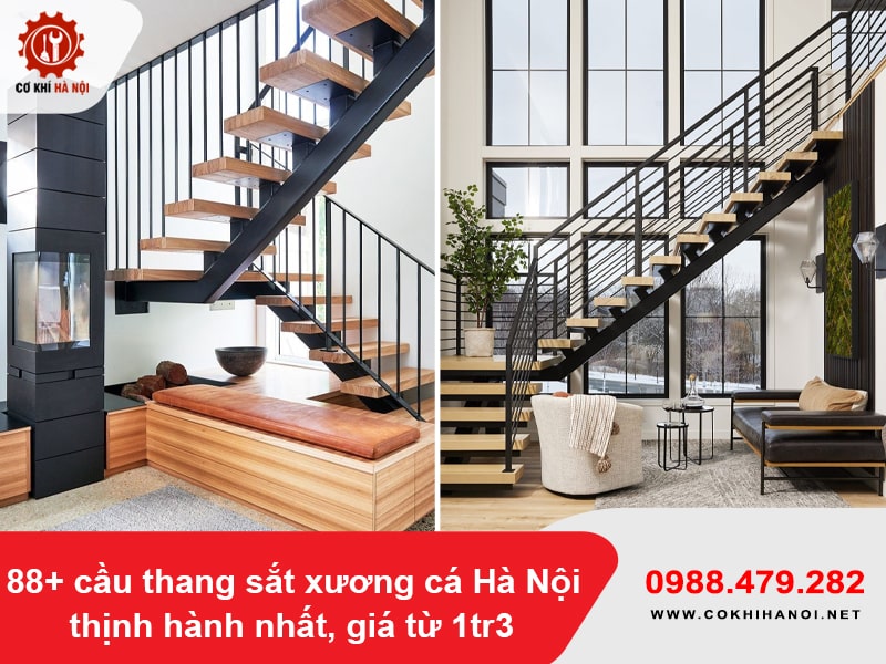 88+ cầu thang sắt xương cá Hà Nội thịnh hành nhất, giá từ 1tr3 