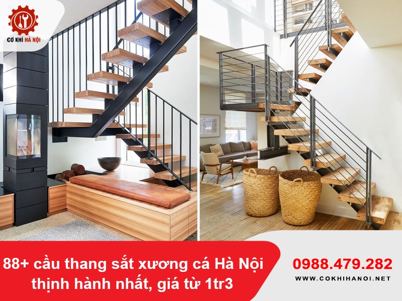 88+ cầu thang sắt xương cá Hà Nội thịnh hành nhất, giá từ 1tr3