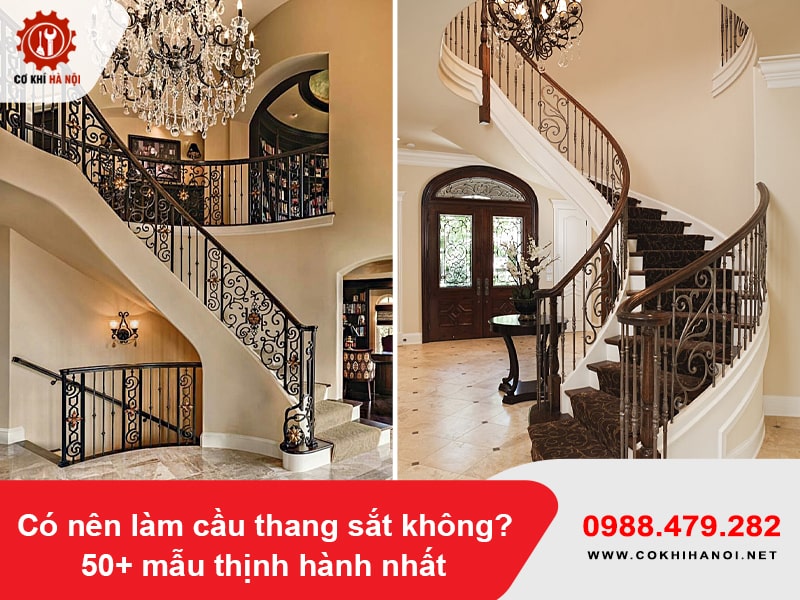 Có nên làm cầu thang sắt không? 50+ mẫu thịnh hành nhất