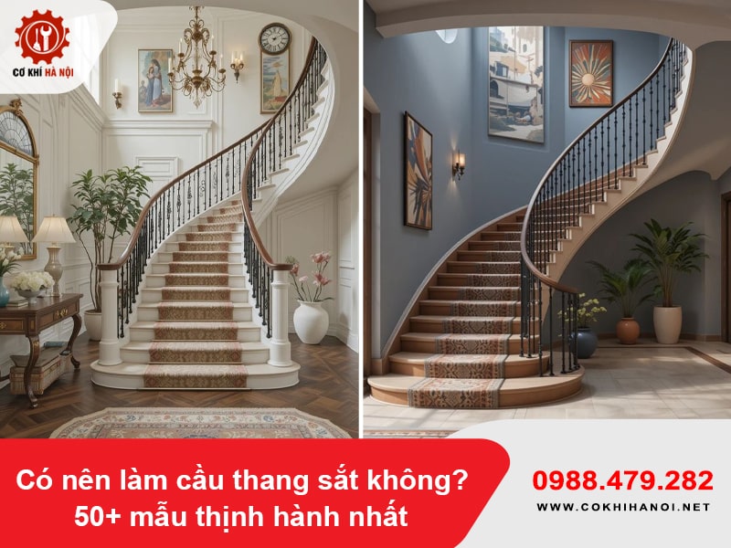 Có nên làm cầu thang sắt không? 50+ mẫu thịnh hành nhất
