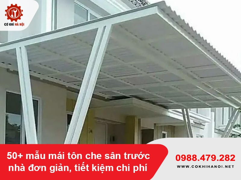 50+ mẫu mái tôn che sân trước nhà đơn giản, tiết kiệm chi phí