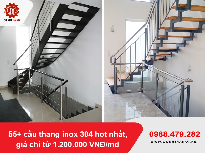 55+ cầu thang inox 304 hot nhất, giá chỉ từ 1.200.000 VNĐ/md