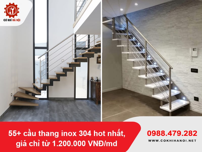 55+ cầu thang inox 304 hot nhất, giá chỉ từ 1.200.000 VNĐ/md