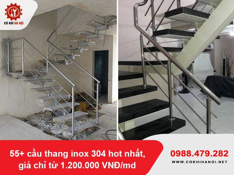 55+ cầu thang inox 304 hot nhất, giá chỉ từ 1.200.000 VNĐ/md