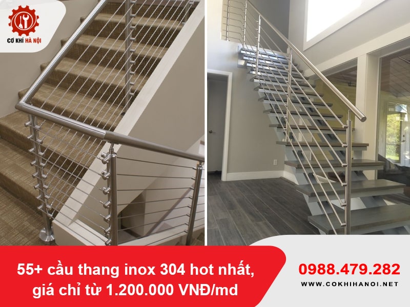 55+ cầu thang inox 304 hot nhất, giá chỉ từ 1.200.000 VNĐ/md