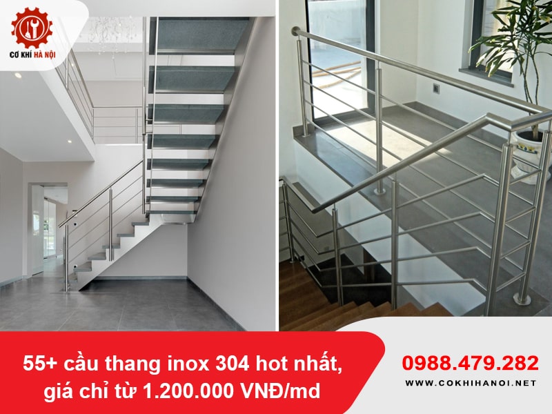 55+ cầu thang inox 304 hot nhất, giá chỉ từ 1.200.000 VNĐ/md