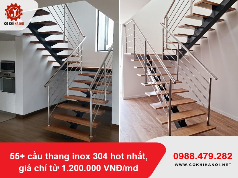 55+ cầu thang inox 304 hot nhất, giá chỉ từ 1.200.000 VNĐ/md