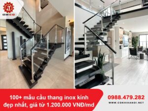 100+ mẫu cầu thang inox kính đẹp nhất, giá từ 1.200.000 VNĐ/md