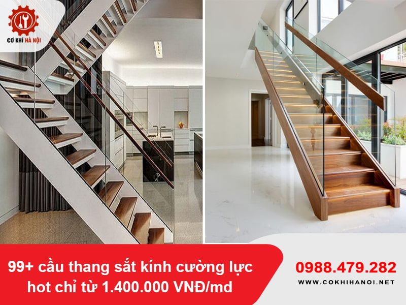 99+ cầu thang sắt kính cường lực hot chỉ từ 1.400.000 VNĐ/md