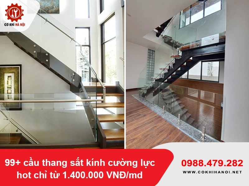 99+ cầu thang sắt kính cường lực hot chỉ từ 1.400.000 VNĐ/md