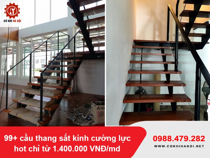 99+ cầu thang sắt kính cường lực hot chỉ từ 1.400.000 VNĐ/md