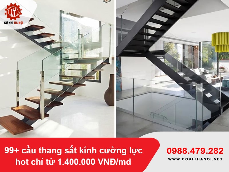 99+ cầu thang sắt kính cường lực hot chỉ từ 1.400.000 VNĐ/md