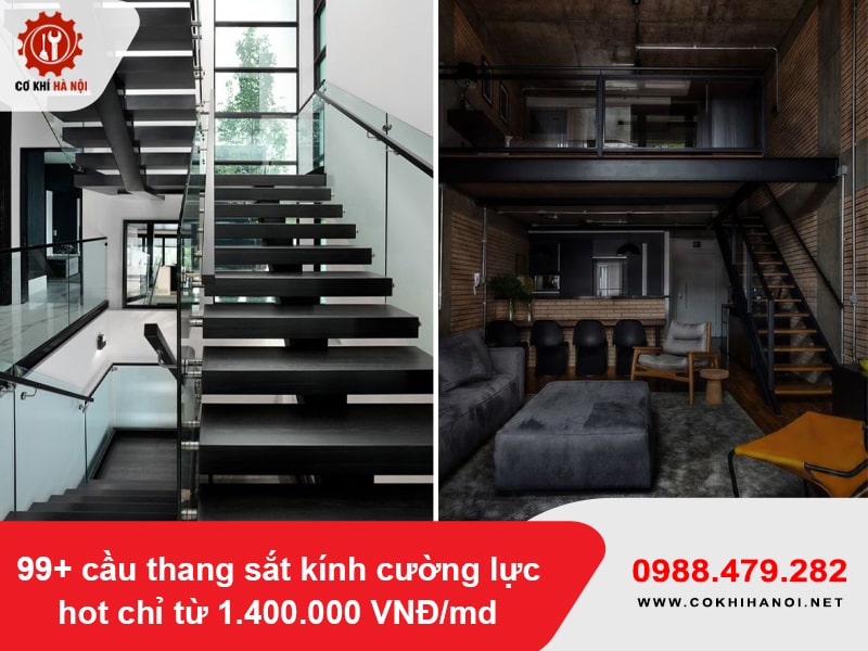 99+ cầu thang sắt kính cường lực hot chỉ từ 1.400.000 VNĐ/md