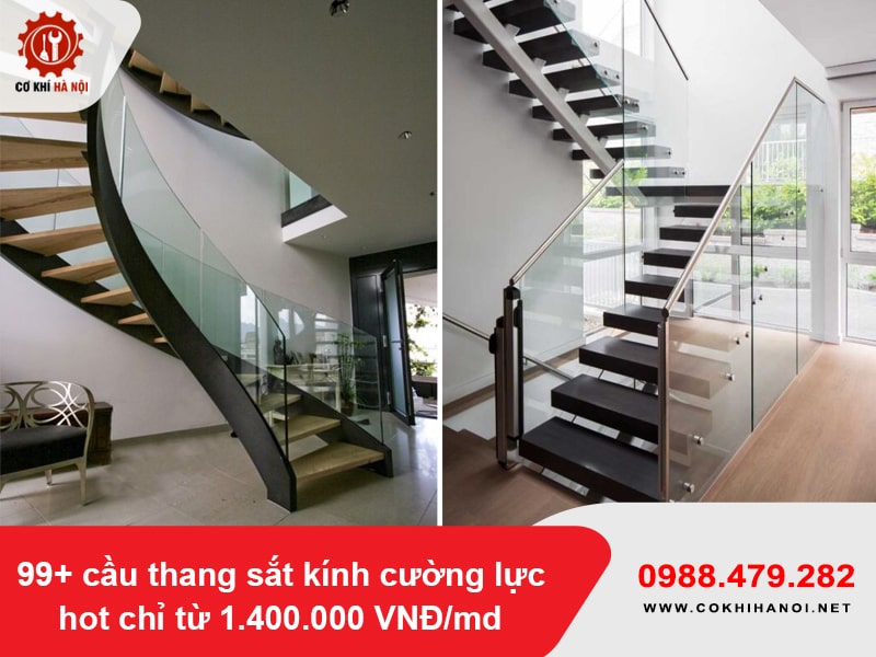 99+ cầu thang sắt kính cường lực hot chỉ từ 1.400.000 VNĐ/md