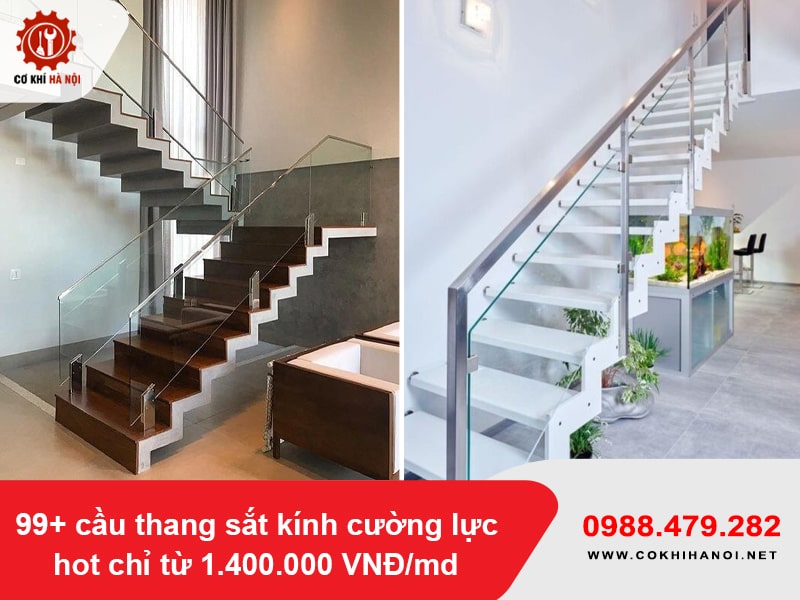 99+ cầu thang sắt kính cường lực hot chỉ từ 1.400.000 VNĐ/md