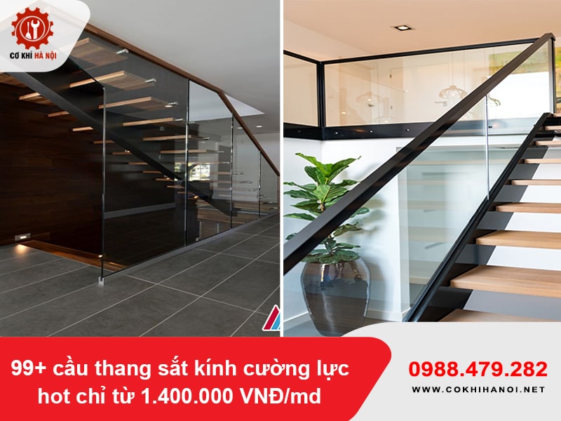 99+ cầu thang sắt kính cường lực hot chỉ từ 1.400.000 VNĐ/md