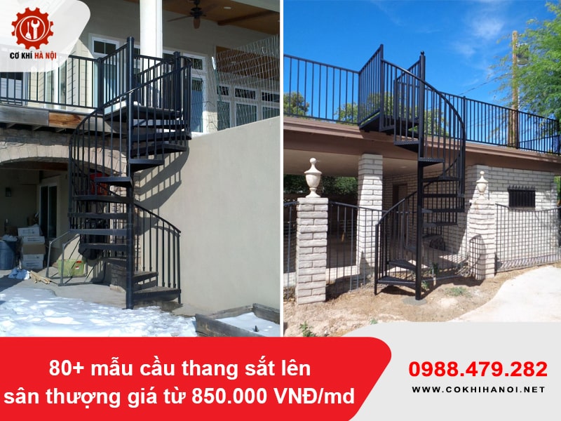 80+ mẫu cầu thang sắt lên sân thượng giá từ 850.000 VNĐ/md