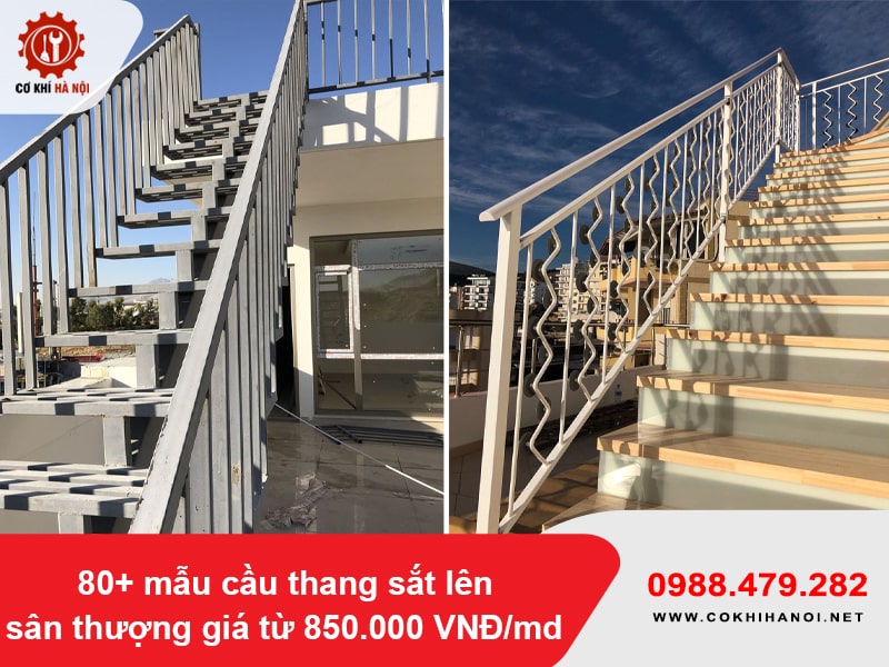 80+ mẫu cầu thang sắt lên sân thượng giá từ 850.000 VNĐ/md