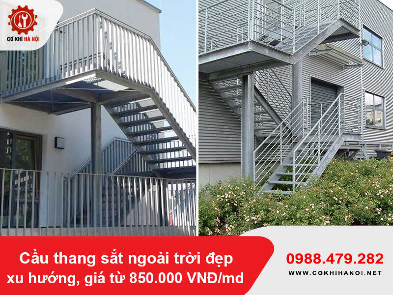 Cầu thang sắt ngoài trời đẹp xu hướng, giá từ 850.000 VNĐ/md Cầu thang sắt ngoài trời đẹp xu hướng, giá từ 850.000 VNĐ/md