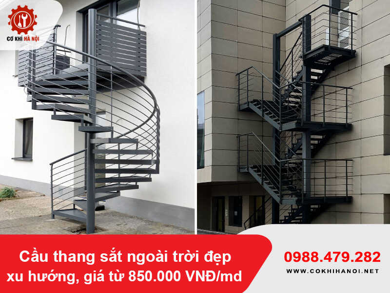 Cầu thang sắt ngoài trời đẹp xu hướng, giá từ 850.000 VNĐ/md Cầu thang sắt ngoài trời đẹp xu hướng, giá từ 850.000 VNĐ/md