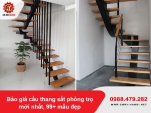 Báo giá cầu thang sắt phòng trọ mới nhất, 99+ mẫu đẹp 2025