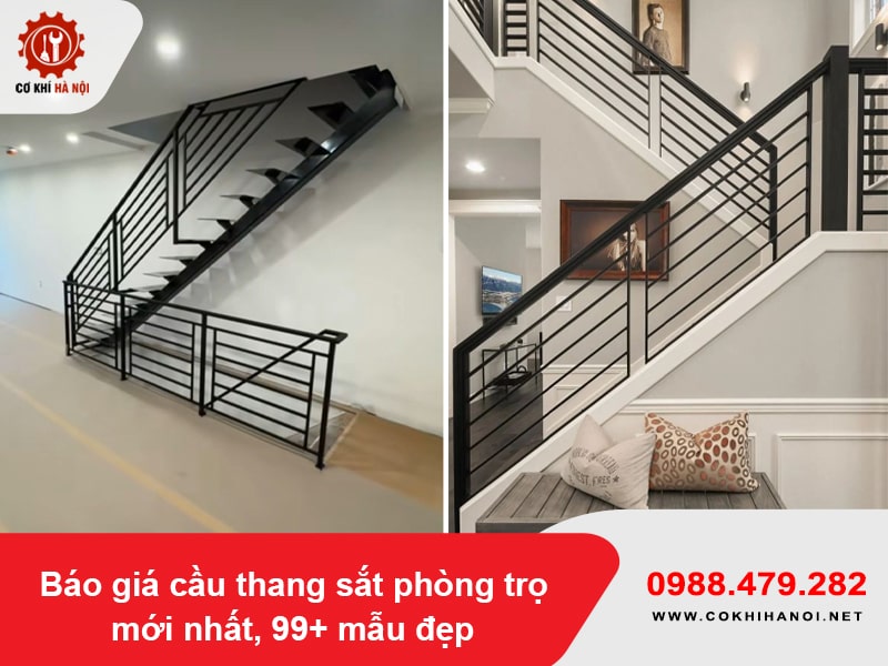 Báo giá cầu thang sắt phòng trọ mới nhất, 99+ mẫu đẹp 2025