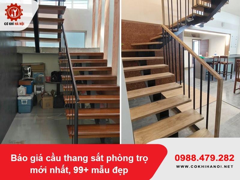 Báo giá cầu thang sắt phòng trọ mới nhất, 99+ mẫu đẹp 2025
