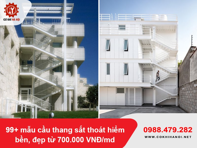 99+ mẫu cầu thang sắt thoát hiểm bền, đẹp từ 700.000 VNĐ/md