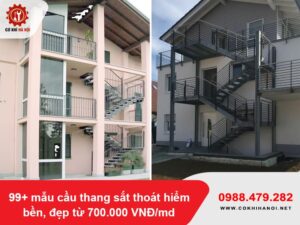 99+ mẫu cầu thang sắt thoát hiểm bền, đẹp từ 700.000 VNĐ/md