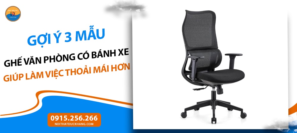Ghế văn phòng có bánh xe công thái học Layne-H